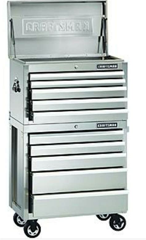 craftsman 42 stainless steel tool box|craftsman tool chest end cabinet.